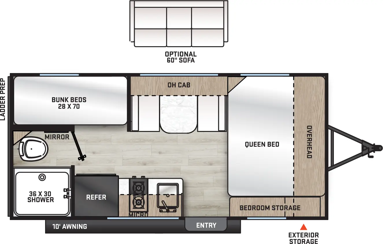 Catalina Summit Series 7 164BHX Floorplan